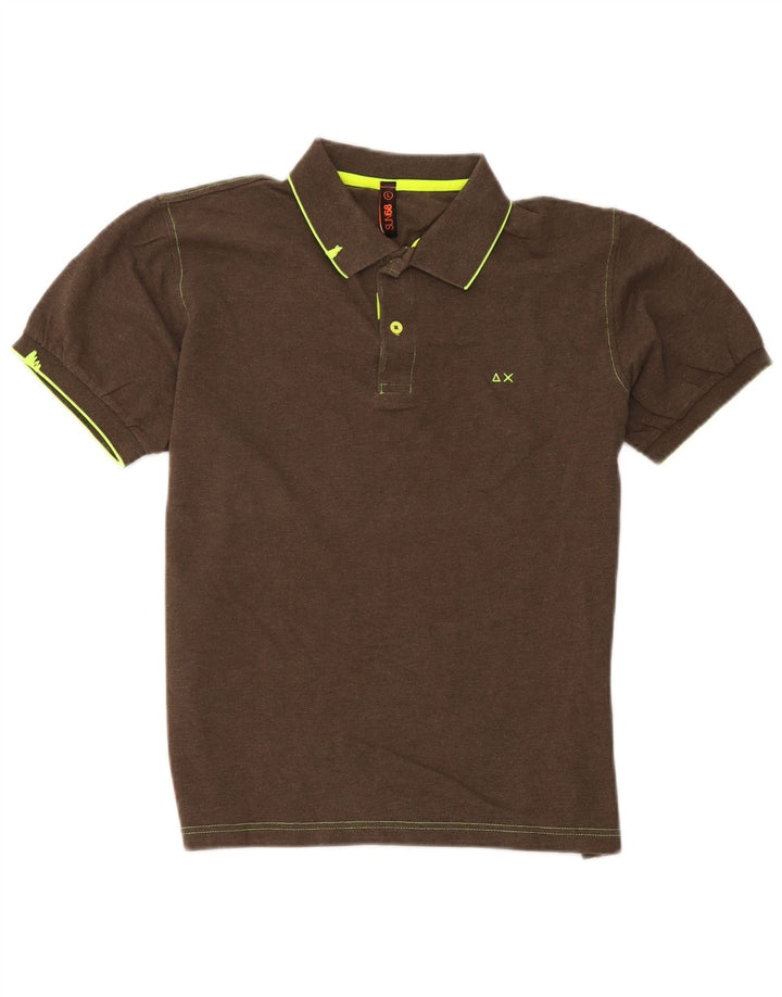 Sun68 Mens Polo Shirt Large Brown Cotton