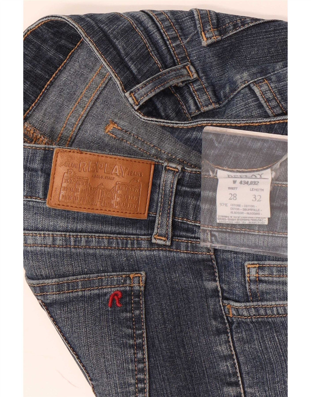 Replay Womens Bootcut Jeans W28 L32 Blue Cotton