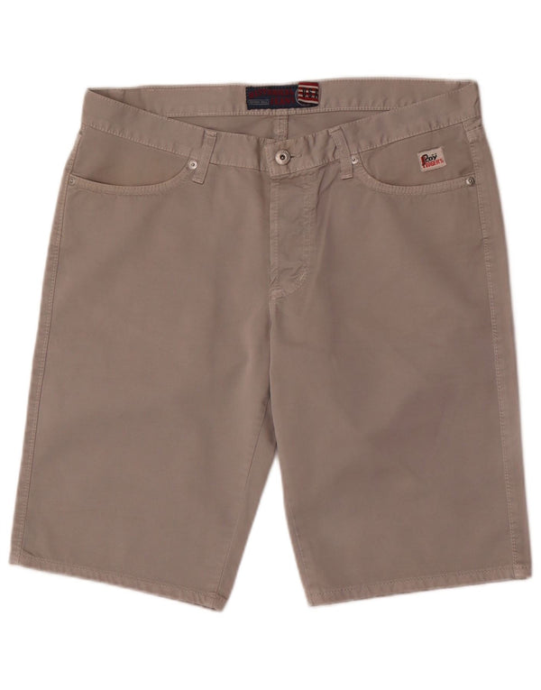Roy Rogers Mens Casual Shorts W32 Medium Grey Cotton