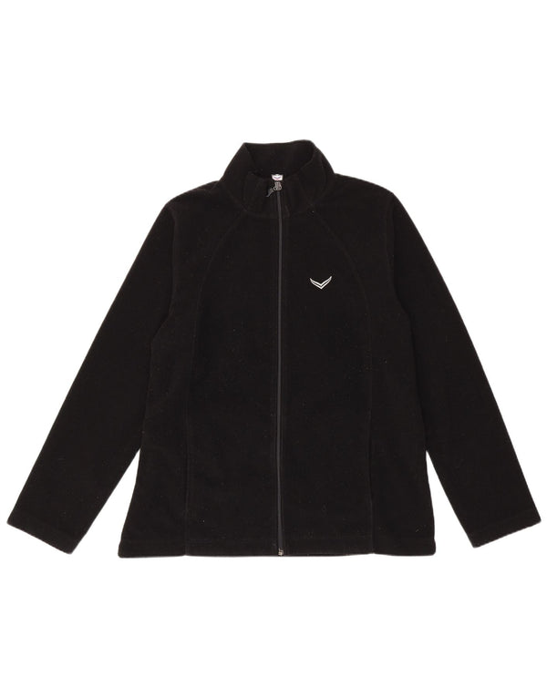 Trigema Womens Fleece Jacket UK 16 Large Black Polyester