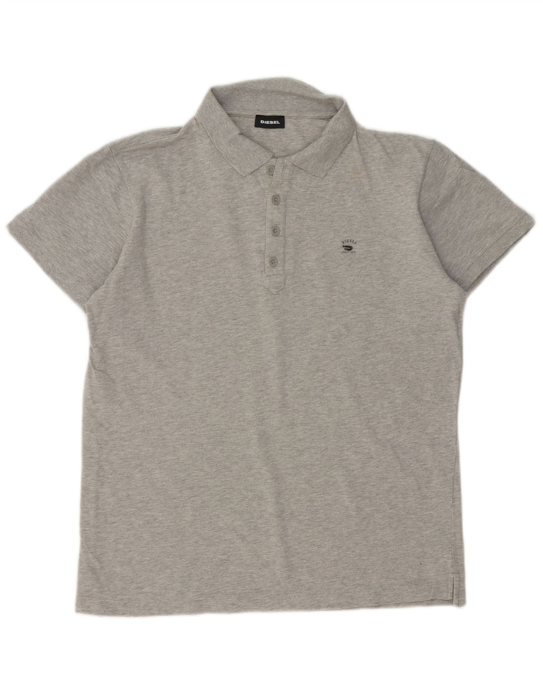 Diesel Mens Polo Shirt Large Grey Cotton