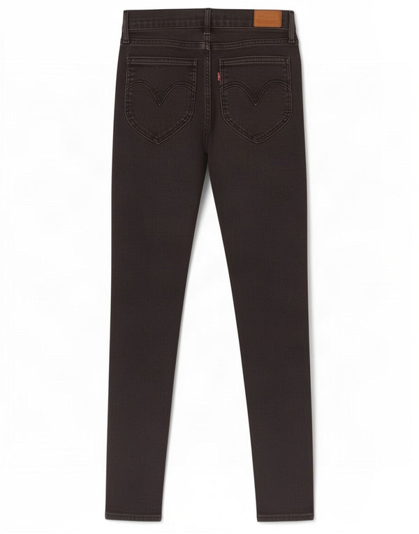 Levi's Damen Retro High Rise Skinny Jeans W29 L28 Schwarze Baumwolle