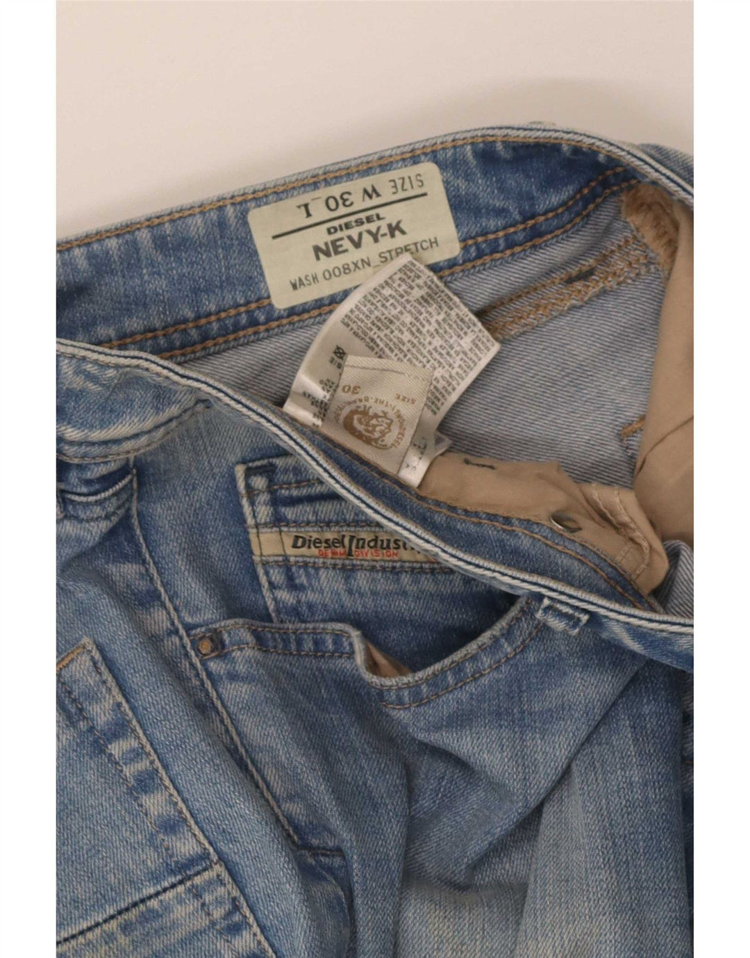 Diesel Womens Nevy Slim Jeans W30 L29 Blue Cotton