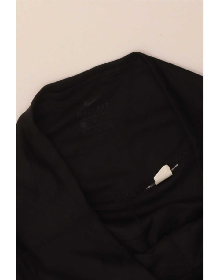 Nike Dame Dri Fit Grafiske Leggings UK 14 Large Sort