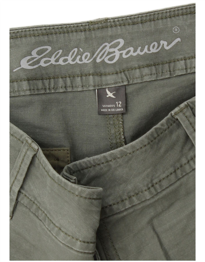 Eddie Bauer Womens Cargo Shorts US 12 Large W36 Khaki Cotton