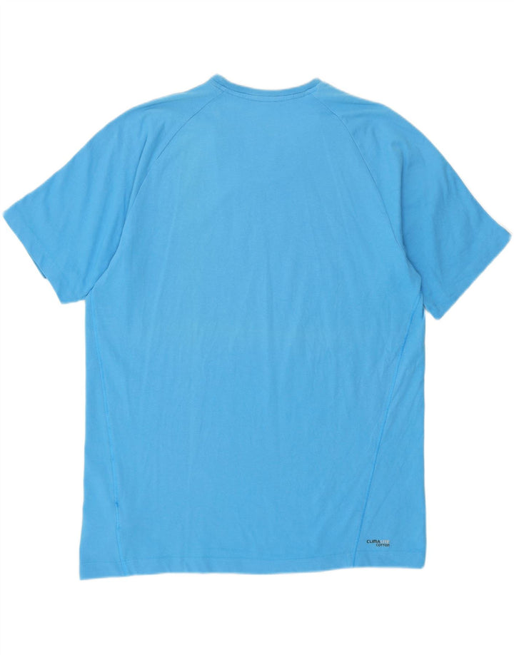 Adidas Mens Climalite T-Shirt Top Large Blue Cotton
