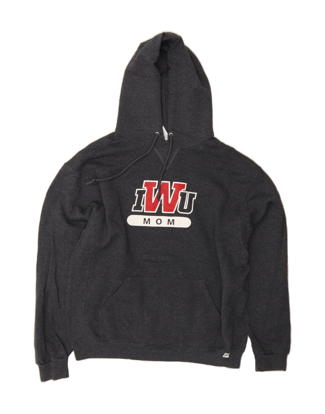 RUSSELL ATHLETIC Mens Graphic Hoodie Jumper Large Grey Cotton Vintage Russell Athletic and Second-Hand Russell Athletic from Messina Hembry 
