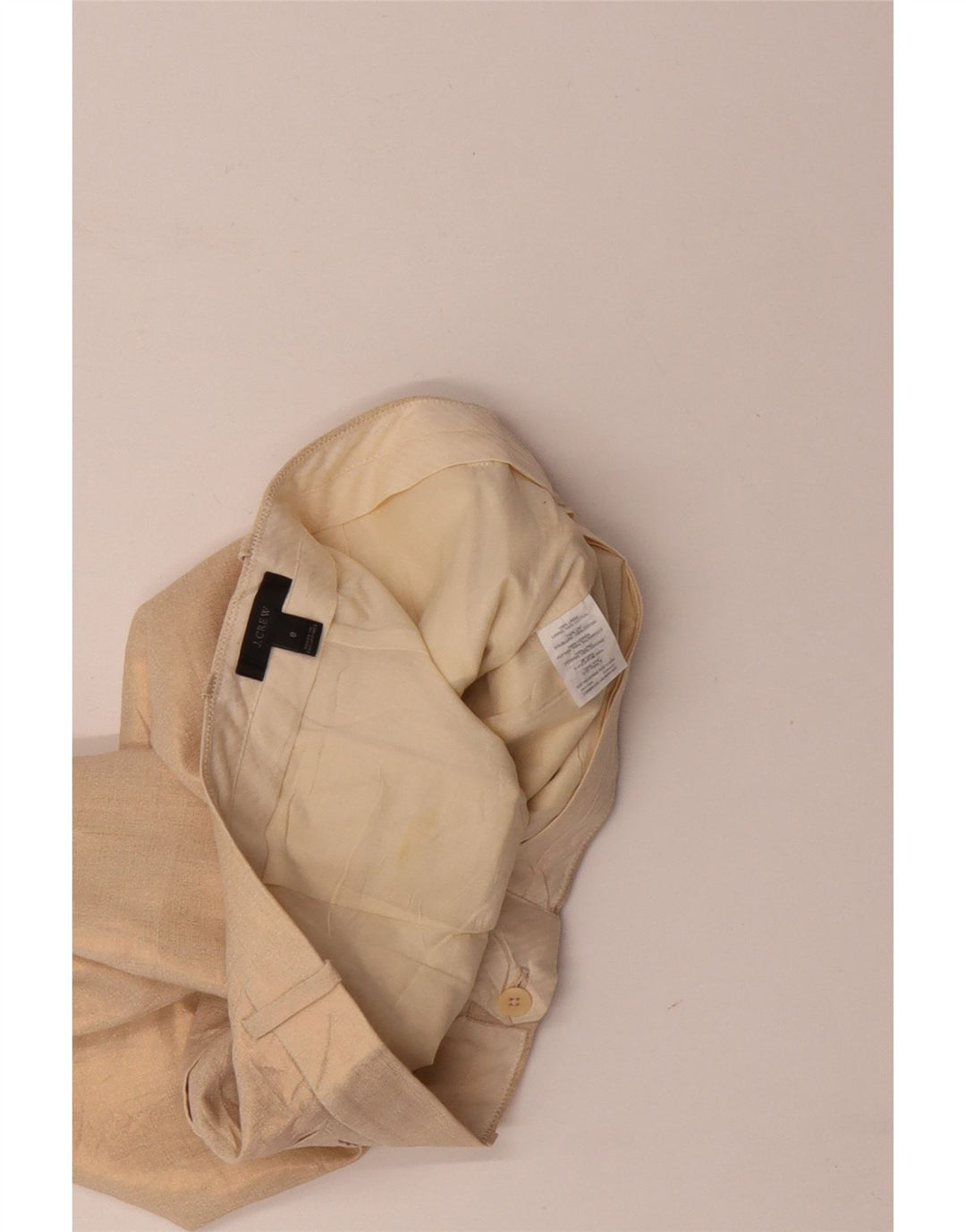 J. CREW Womens Chino Shorts US 8 Medium W34 Beige Linen