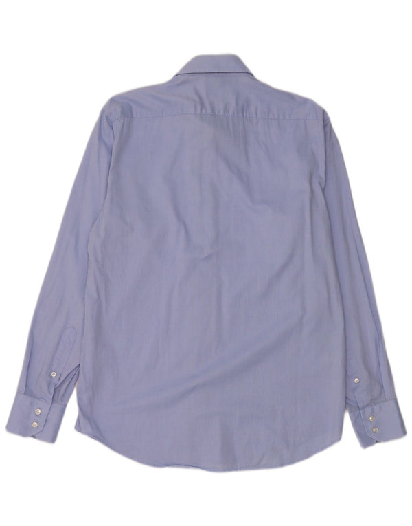 Hugo Boss Mens Regular Fit Shirt Size 39 Medium Blue Cotton