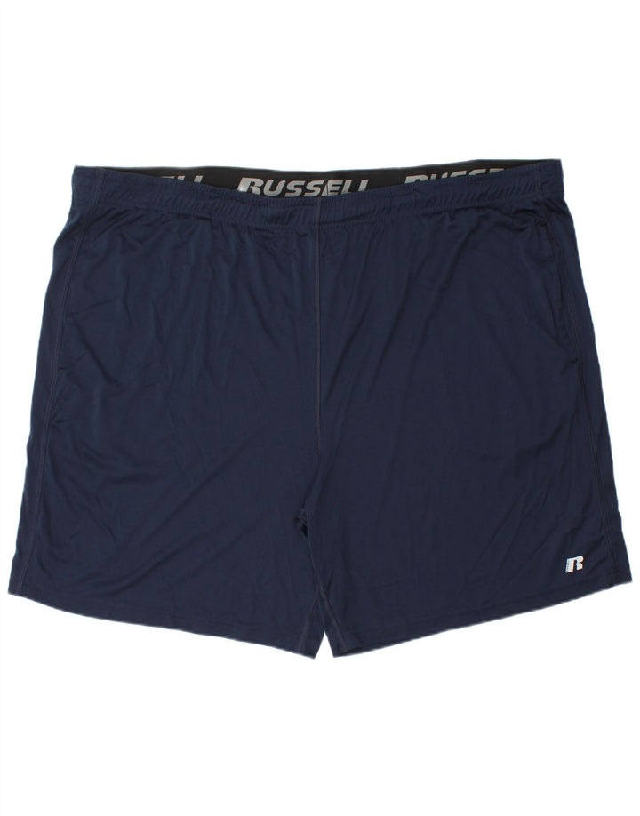 RUSSELL ATHLETIC Mens Dri-Power Sport Shorts 2XL  Navy Blue Polyester