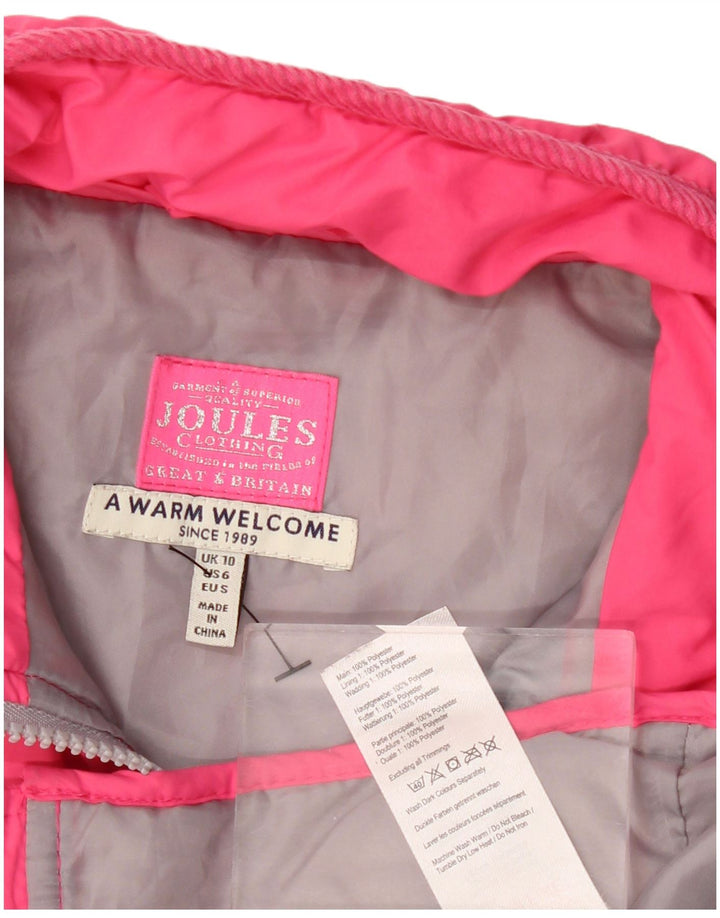 Женский стеганый жилет JOULES UK 10, маленький розовый из полиэстера