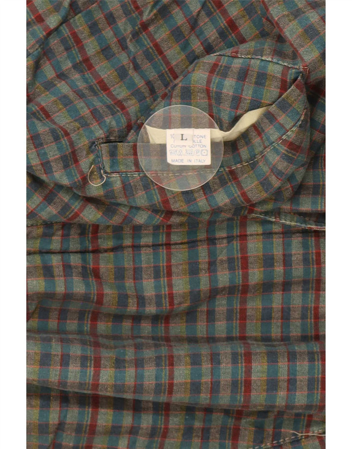 Mash Chaqueta reversible para hombre UK 40 Large Beige Colorblock Algodón