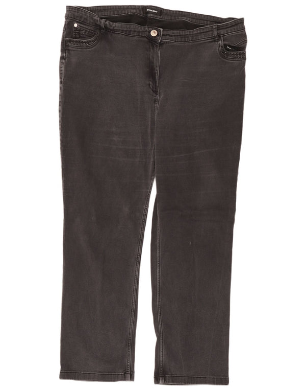 Женские прямые джинсы Marks & Spencer UK 24 4XL W40 L28, черный хлопок