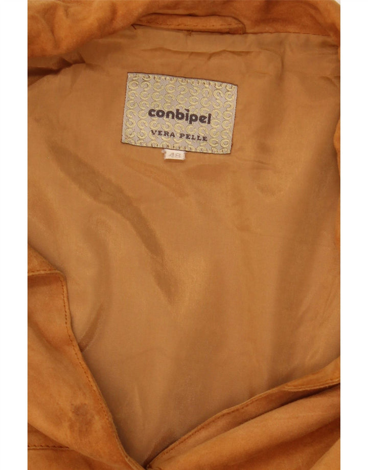 Conbipel Dame Oversized Ruskindsjakke IT 48 XL Brunt Læder