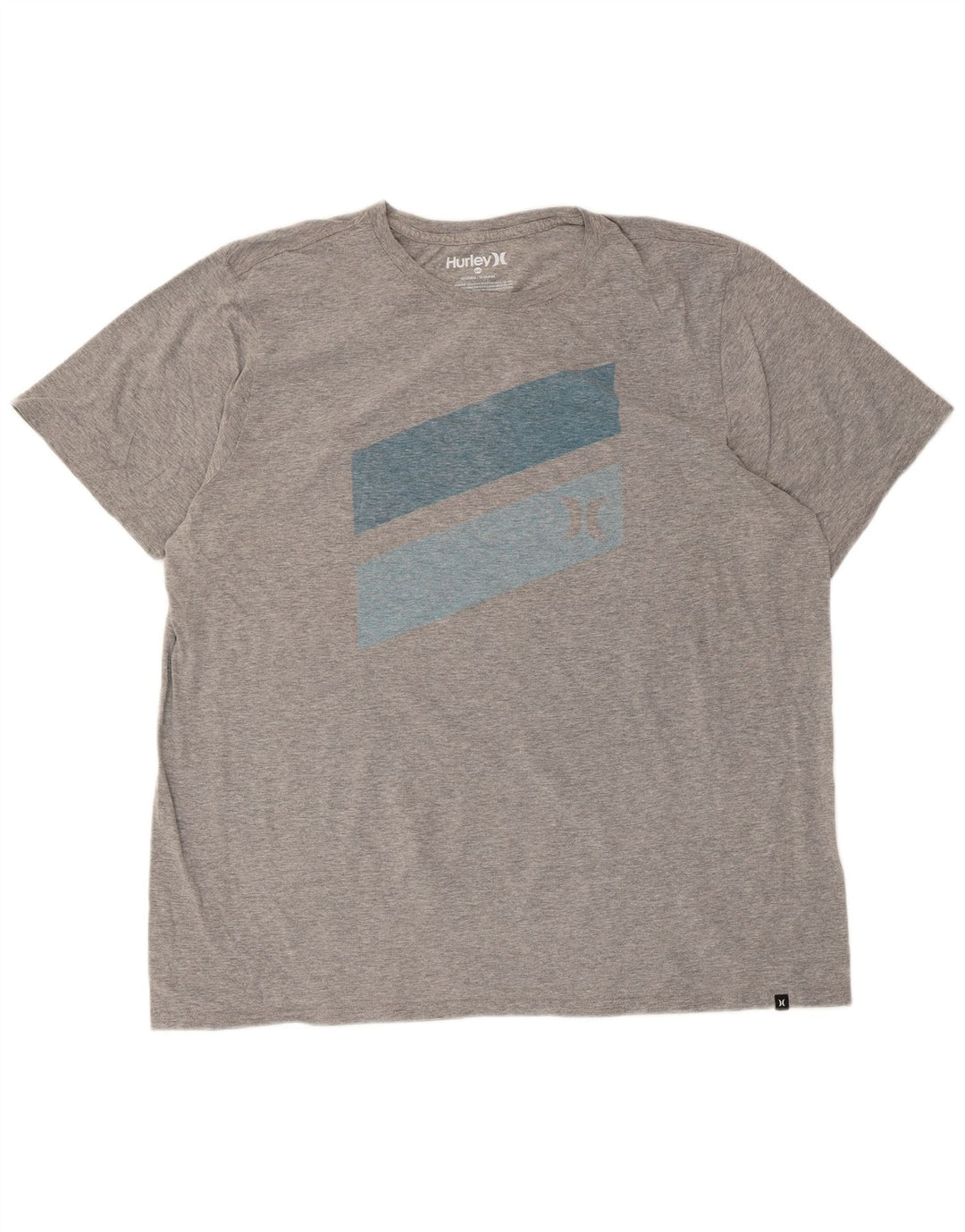 Hurley Mens Graphic T-Shirt Top 2XL Grey Cotton