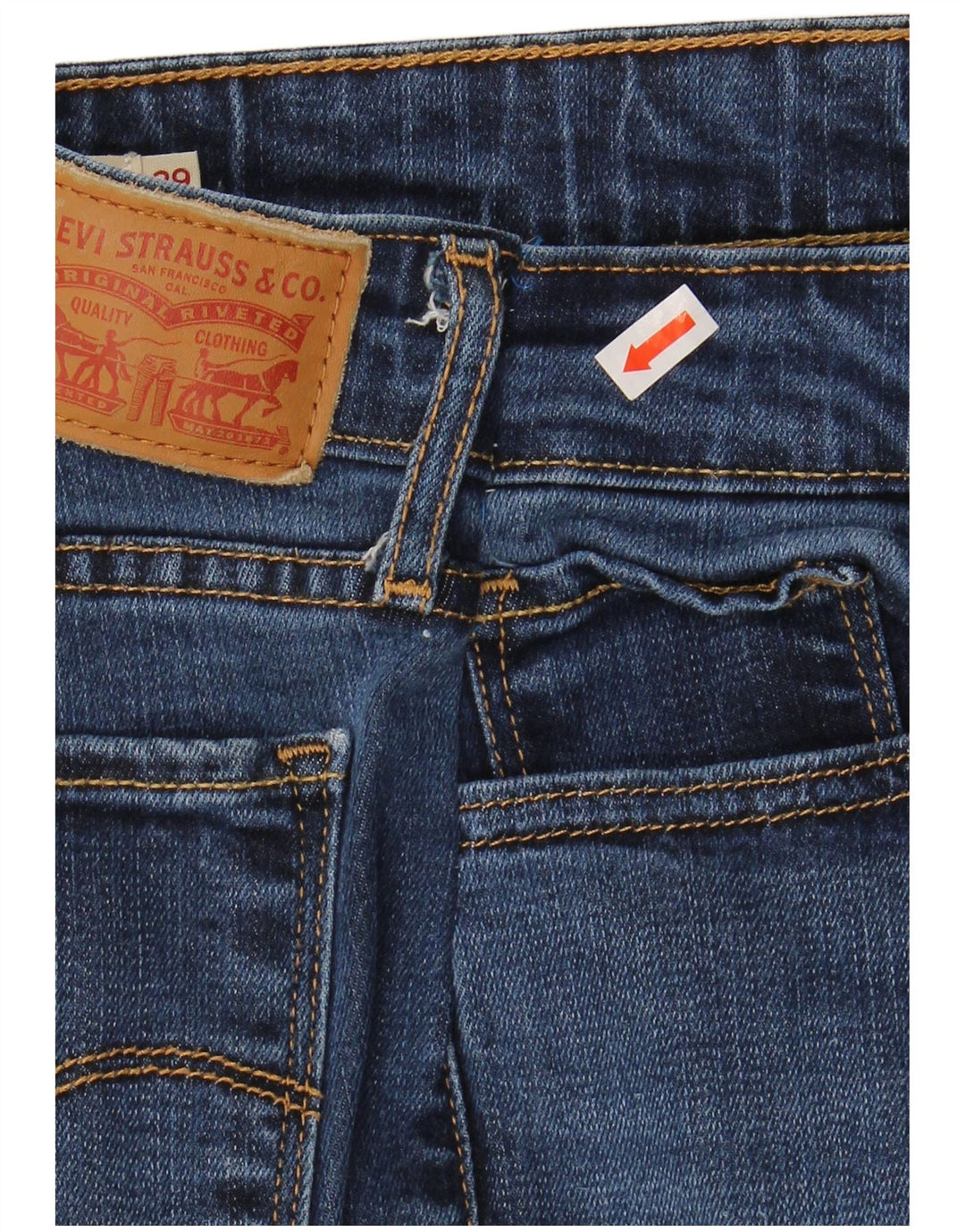 LEVI'S Womens 711 Skinny Jeans W29 L34 Blue Lyocell