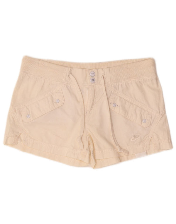 Nike Womens Casual Shorts UK 6/8 XS W25  Off White