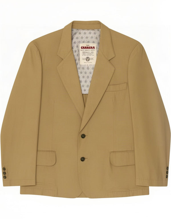 Carrera Mens 2 Button Blazer Jacket UK 38 Medium Beige Viscose
