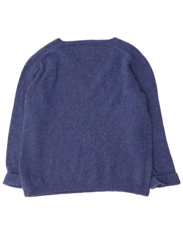 Pulover cu decolteu în V G-Star pentru femei UK 14 Medium Blue Flecked