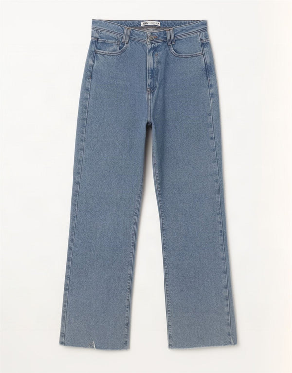 Zara Jeans Sueltos De Tiro Alto Para Mujer EU 40 Medium W30 L33 Algodón Azul