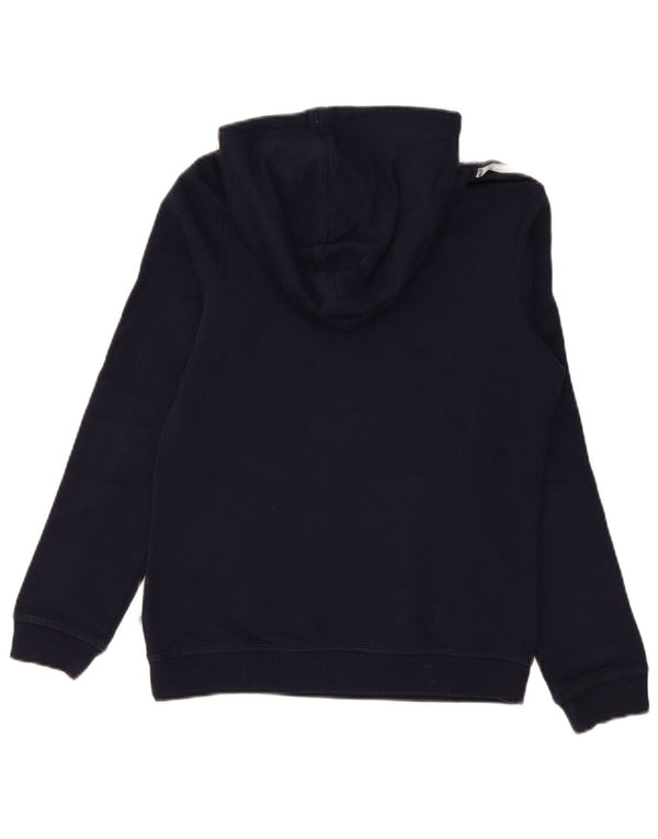 Adidas Damen Graphic Hoodie Pullover UK 10 Small Marineblau Baumwolle Sport