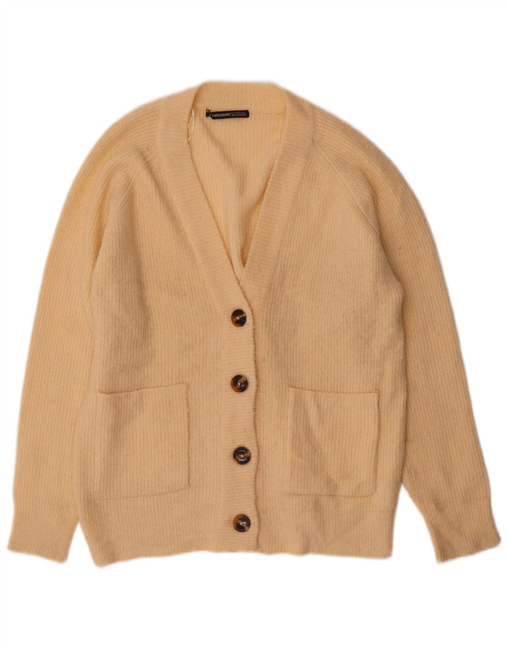 Threadbare Cardigan surdimensionné pour femme UK 6 XS Beige Acrylique