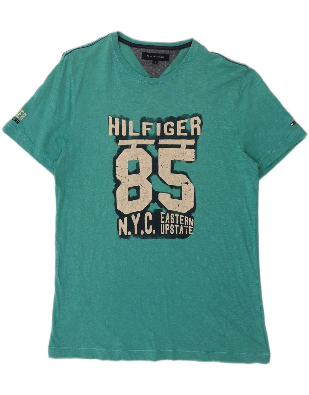 Tommy Hilfiger Mens Graphic T-Shirt Top Medium Green