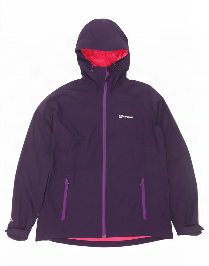Berghaus Damen Regenjacke mit Kapuze UK 16 Large Lila Polyamid