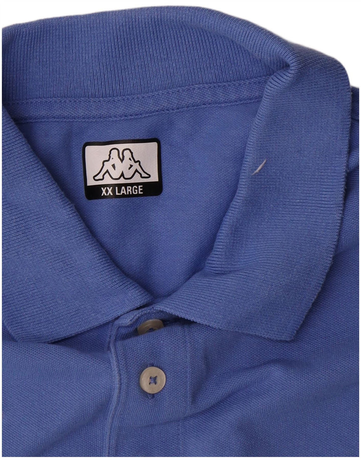 Kappa Mens Polo Shirt 2XL Blue Cotton