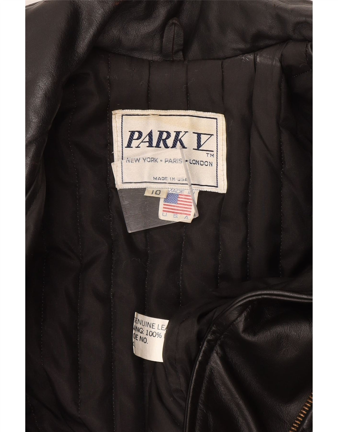 PARK V Girls Leather Biker Jacket 9-10 Years Black Leather