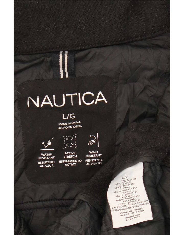 Nautica Mens Padded Jacket UK 40 Large Black Polyester