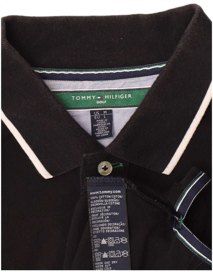 Tommy Hilfiger Herre poloshirt Medium Sort Bomuld Klassisk