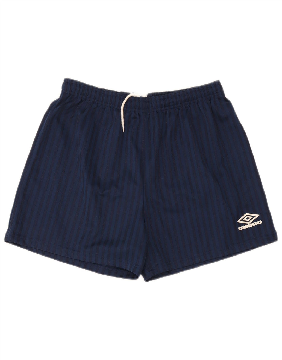Umbro Herren-Sportshorts, Mittelgroßes marineblaues Nadelstreifen-Polyester