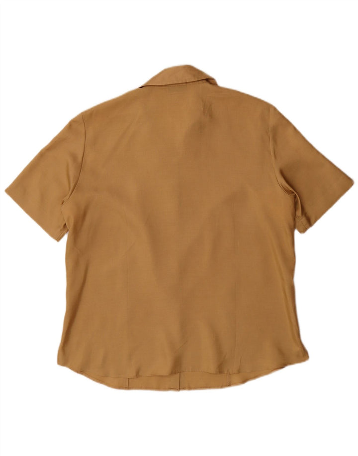 Gerry Weber Womens Short Sleeve Shirt UK 16 Large Beige