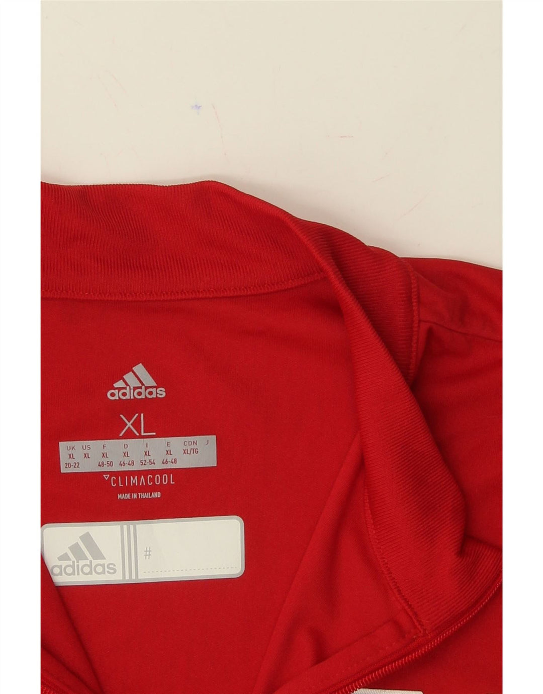 ADIDAS Womens Climacool Graphic Pullover Tracksuit Top UK 20/22 XL Red Vintage Adidas and Second-Hand Adidas from Messina Hembry 