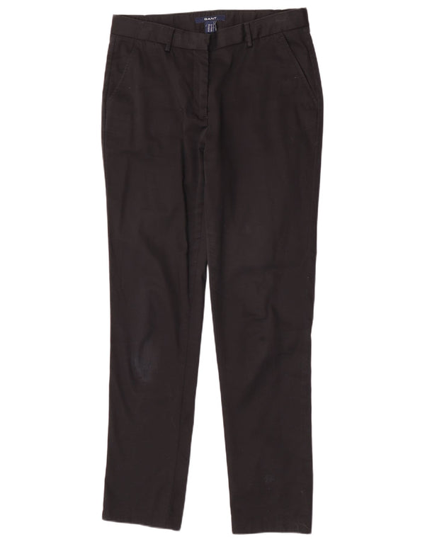 Gant Pantalon Chino Slim Femme UK 10 Small W28 L30 Coton Noir