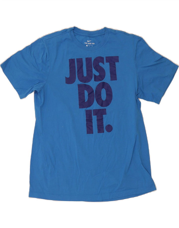 NIKE Mens Graphic T-Shirt Top Large Blue Cotton Vintage Nike and Second-Hand Nike from Messina Hembry 