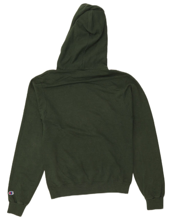 Champion Herre Cal Poly Mustangs Grafisk Hoodie Jumper XS Grøn Bomuld
