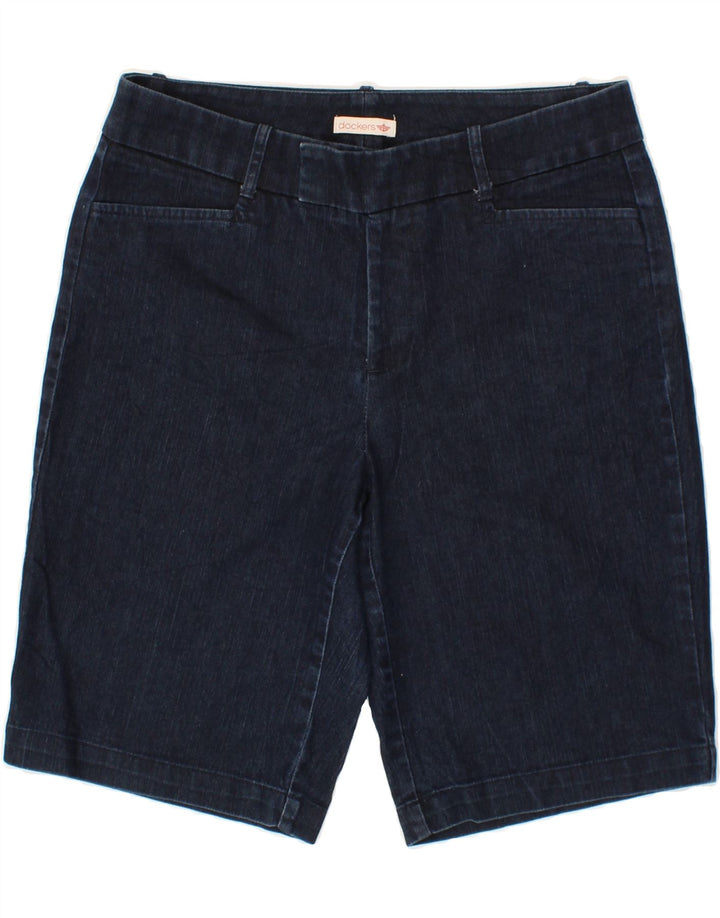DOCKERS Womens Denim Shorts US 8 Medium W32  Navy Blue Cotton Vintage Dockers and Second-Hand Dockers from Messina Hembry 