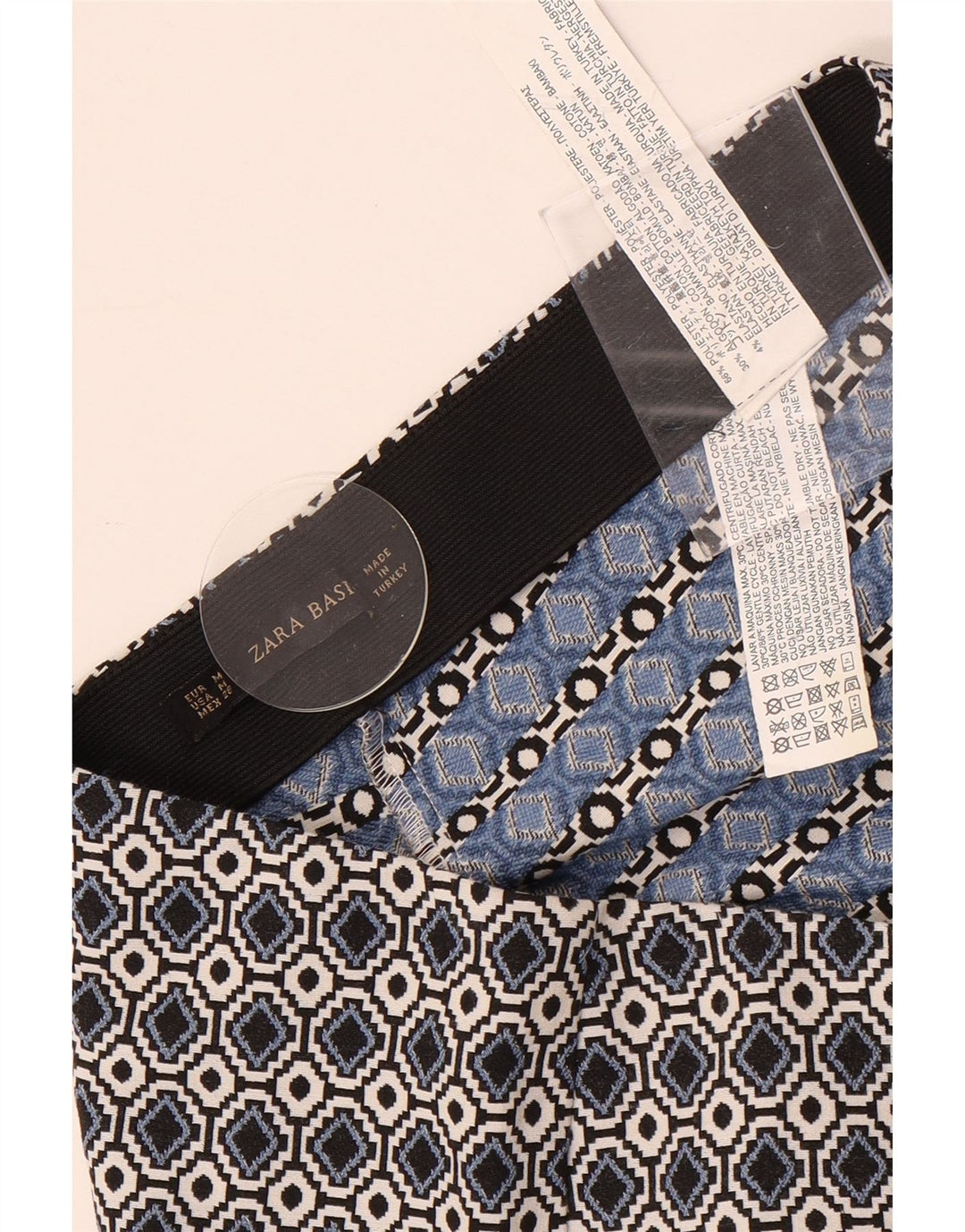 Pantalon décontracté femme ZARA moyen W28 L28 multicolore géométrique