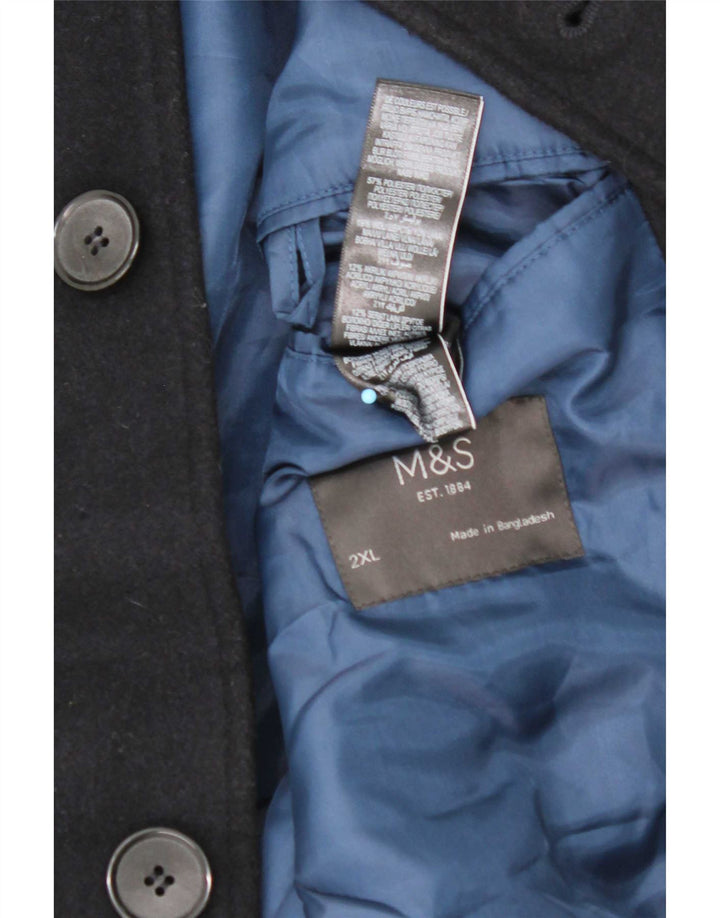 Marks & Spencer Abrigo para mujer UK 20 2XL Poliéster azul marino