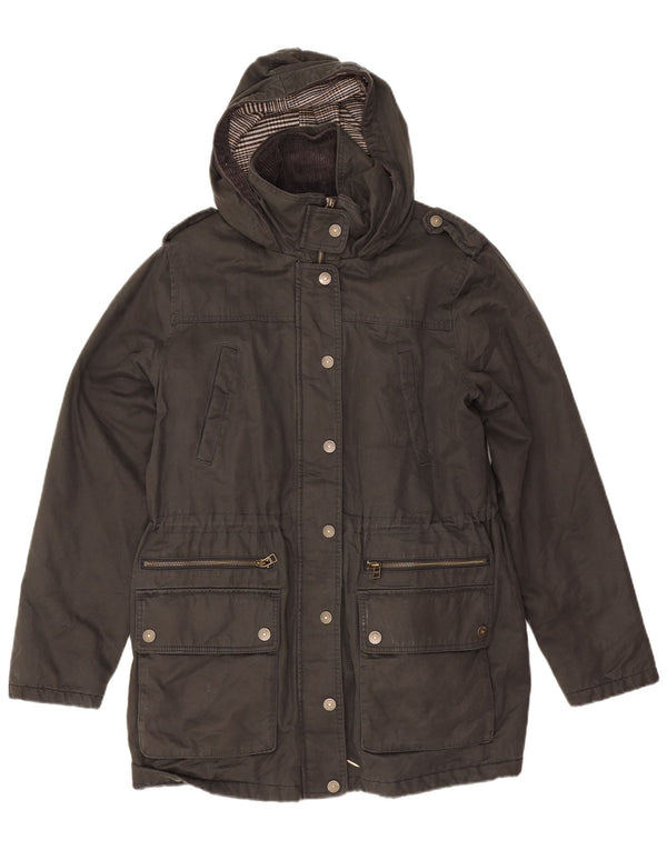 Fat Face ženska vojna parka jakna s kapuljačom UK 16 Large kaki pamuk