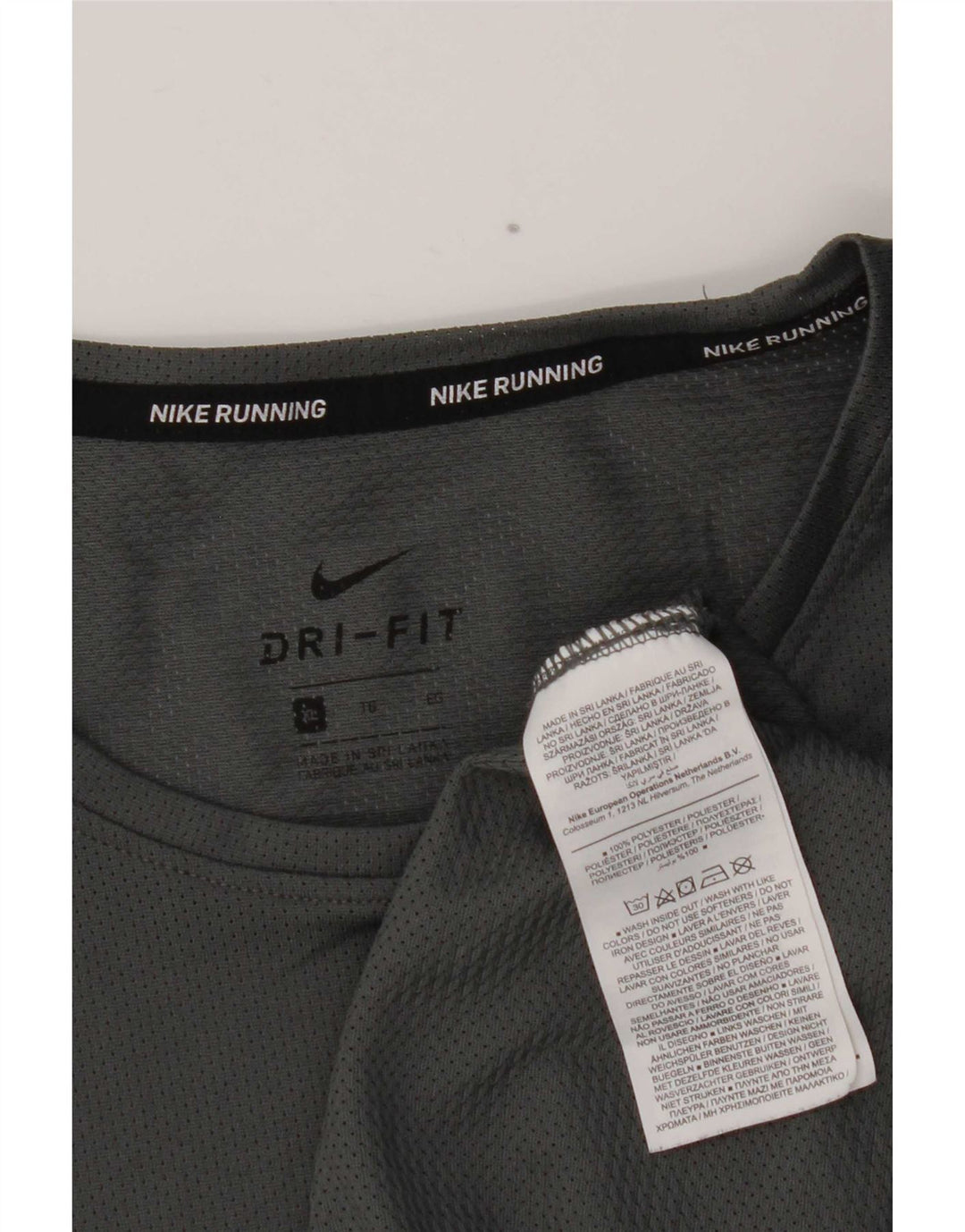 Nike Herre Dri Fit T-Shirt Top XL Grå Polyester
