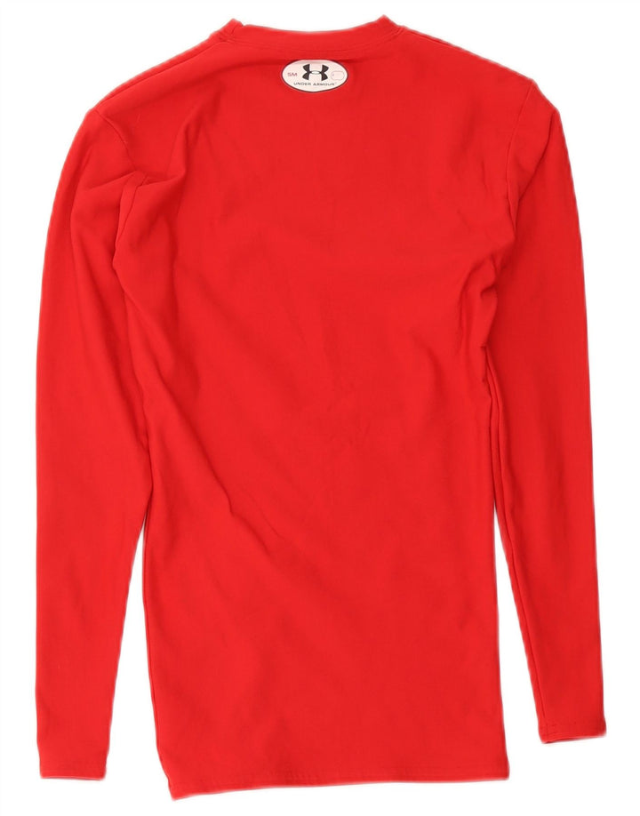 Under Armour Mens Cold Gear Top manica lunga piccolo nylon rosso