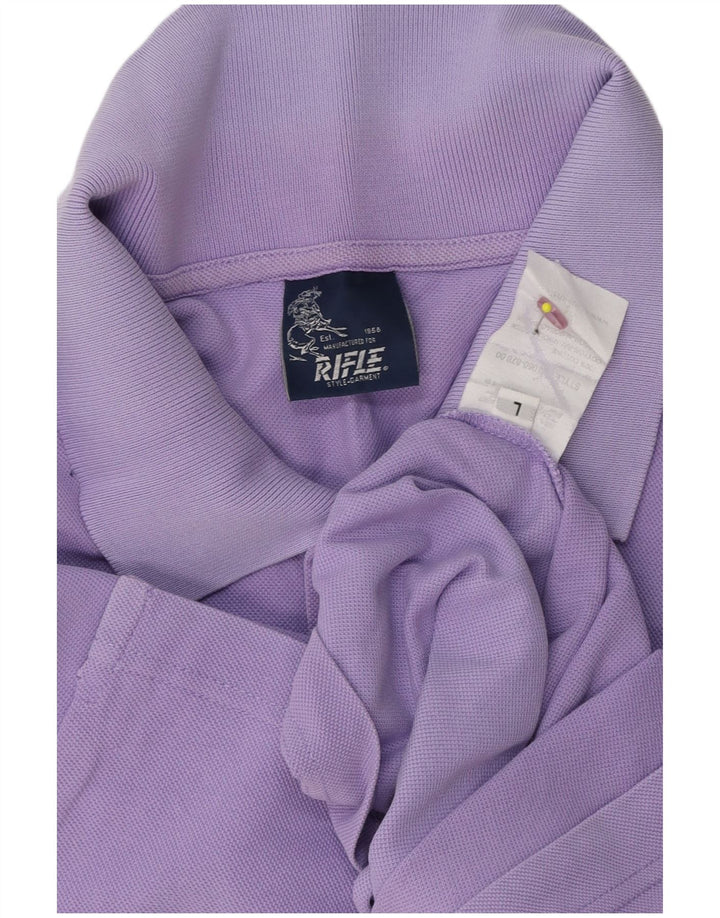 Rifle Mens Polo Shirt Large Purple Cotton