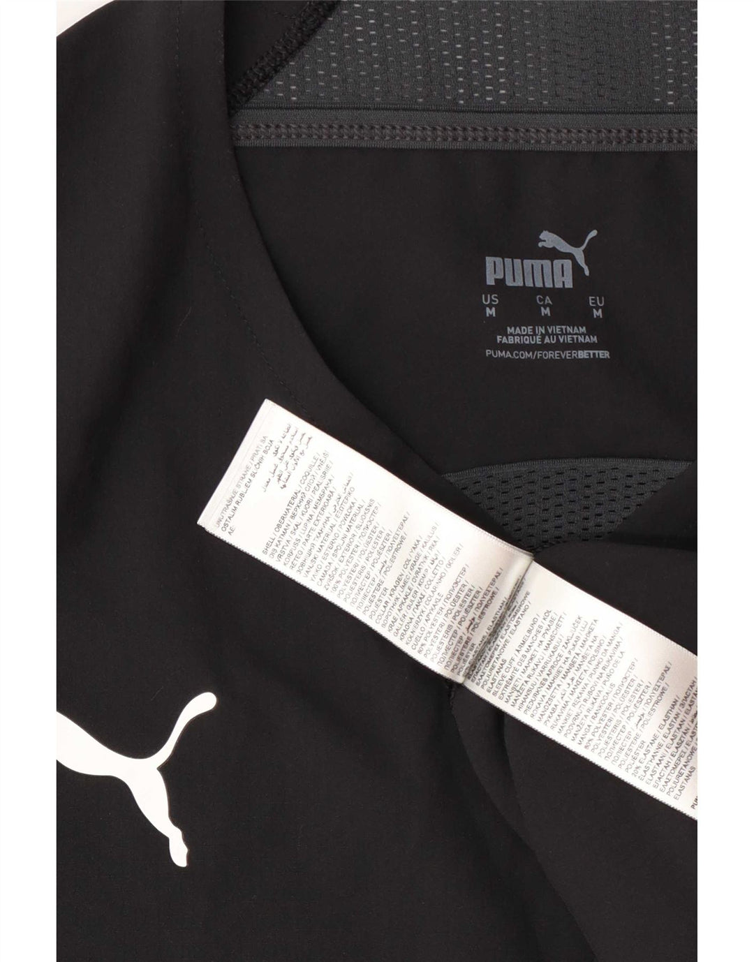 Puma T-Shirt Homme Noir Moyen Polyester Colorblock