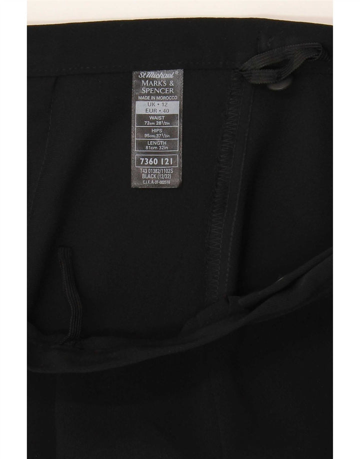 Marks & Spencer Womens Wrap Skirt UK 12 Medium W28 Black Polyester