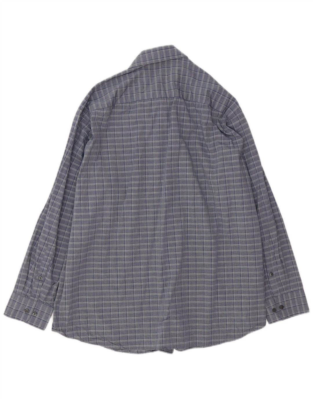 Calvin Klein Herren-Hemd mit normaler Passform, Größe 17 XL, grau karierte Baumwolle