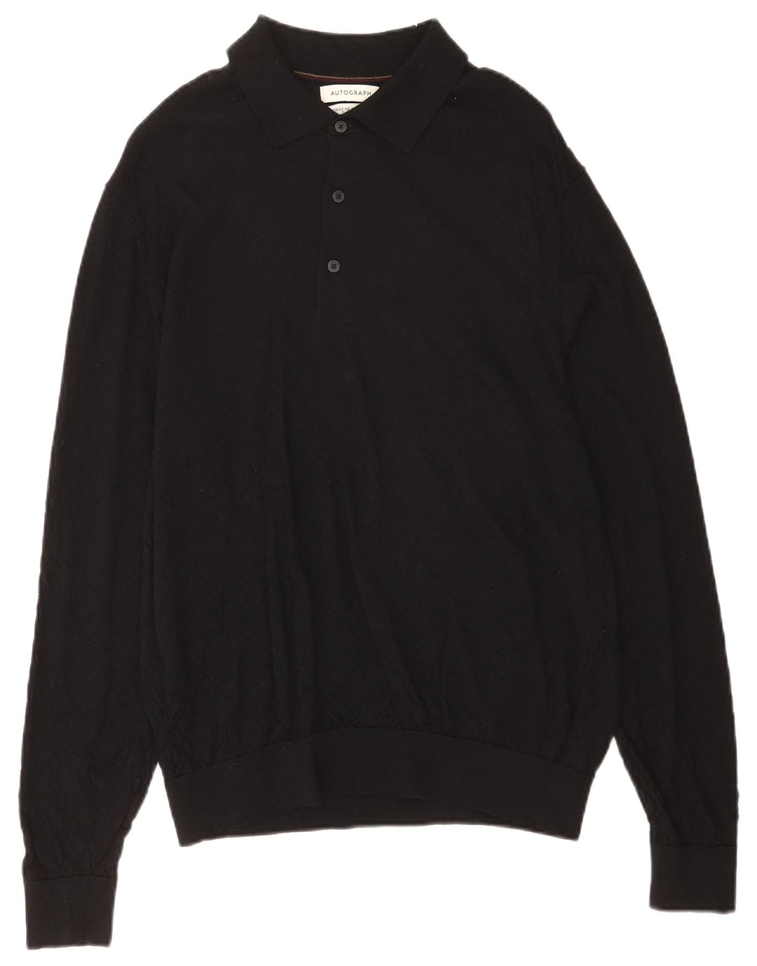 Marks & Spencer Mens Autograph Polo Neck Jumper Sweater XL Black