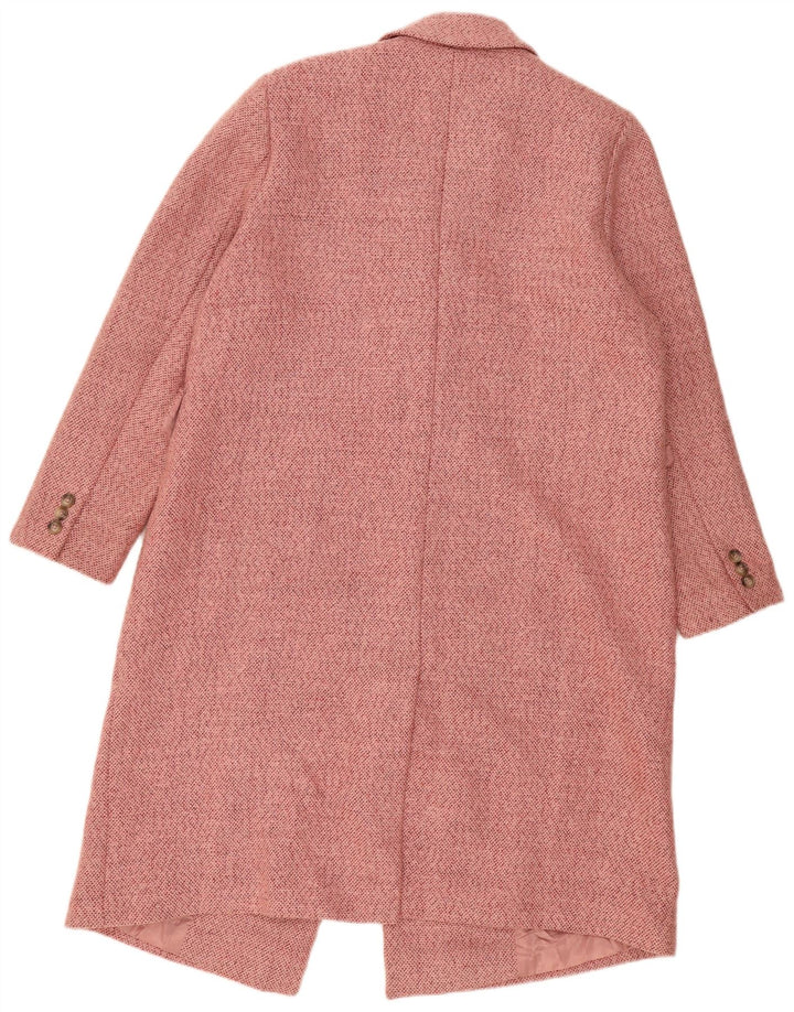 Marks & Spencer dobbeltradet frakke til kvinder UK 16 Large Pink Polyester